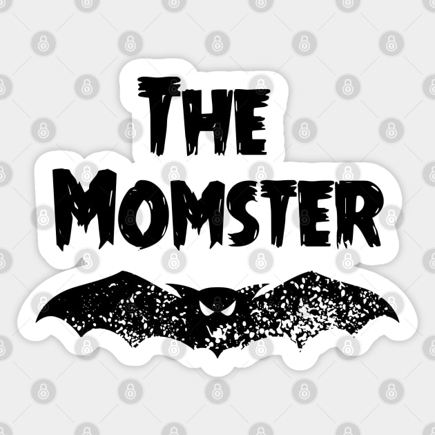 The Momster (Black) Sticker by Sunny Saturated